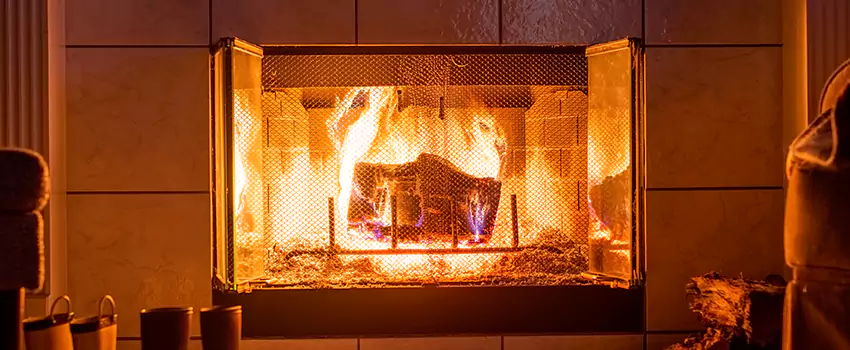 Mendota Hearth Landscape Fireplace Installation in Aldine, Texas