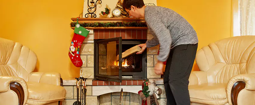 Rusted Metal Fireplace Restoration in Aldine, Texas