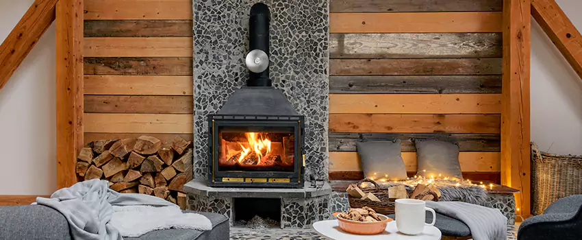 Thelin Hearth Products Direct Vent Gas Stove Fireplace Inspection in Aldine, Texas